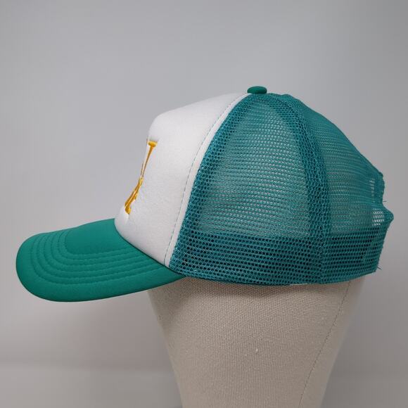Boat Babe Snapback Trucker Hat Blue One Size Adjustable Embroidered Mesh Back Ha - Picture 3 of 9